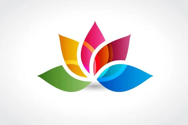 Logo lotus flower logo vector image web design — Stock Vector