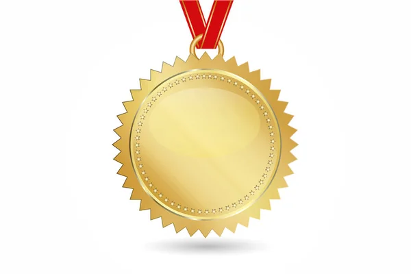 Gold medal award vector image — 스톡 벡터