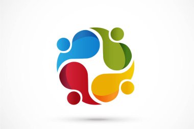 Logo ekibi birliği iş adamları hayır kurumları gönüllü arkadaşlık logosu resim resmi kimlik simgesi iş simgesi