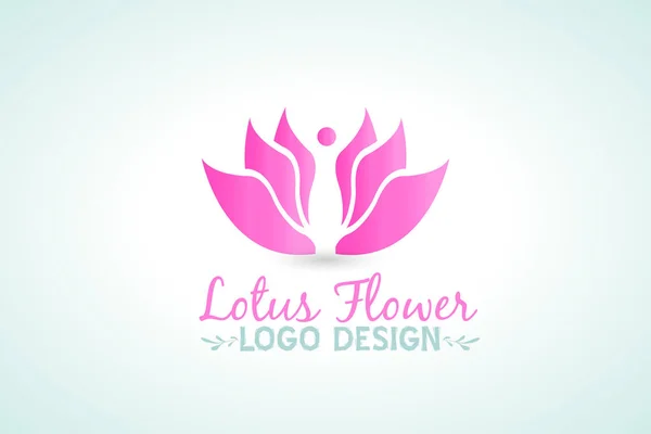 Logo žena krása lotos květ vektor obraz Royalty Free Stock Vektory