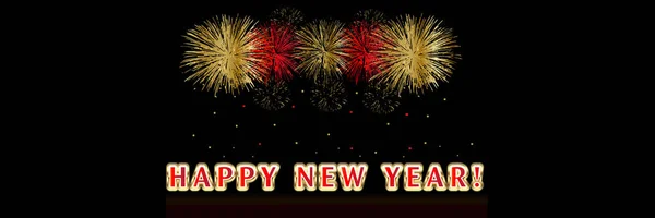 Yeni yıl havai fişekleri kutlama vektörü arka planı — Stok Vektör