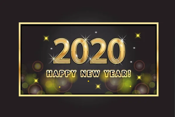 2020 nuovo anno fuochi d'artificio festa festa vettoriale immagine design sfondo — Vettoriale Stock