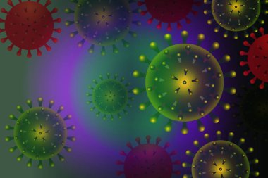 Corona virüsü organizması COVID-19 enfeksiyonu basit semptomları yaydı.