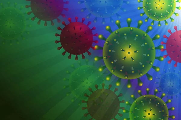 Corona Virus Organism Infektion Covid Test Sprida Lätta Symtom Som — Stock vektor