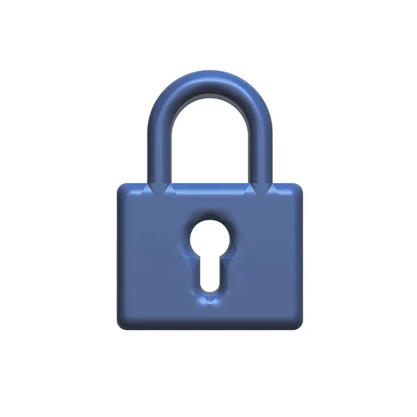 Lock Icon Sign Concept Image Render Graphic Design Auf Weißem — Stockfoto