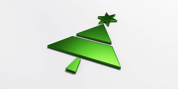 Christmas Tree Greetings Card Green Image — Stock Photo, Image