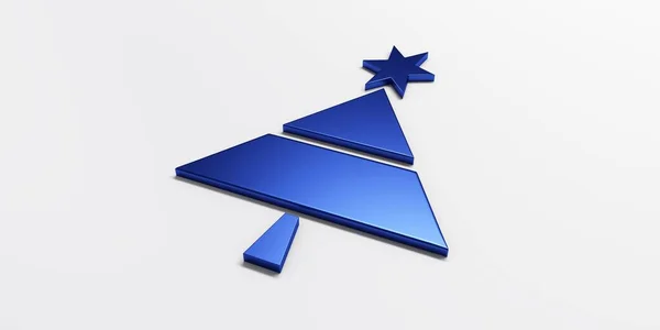 Árbol Navidad Felicitaciones Tarjeta Gráfica Azul Imagen —  Fotos de Stock