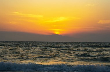 Sunrise Clearwater İskelesi 60 Tampa Florida Sahili Renkli Şablonu