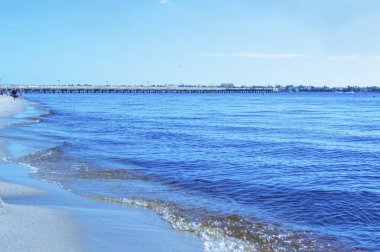 Günbatımında plaj tropikal cenneti Cape Coral Florida resim arka planı