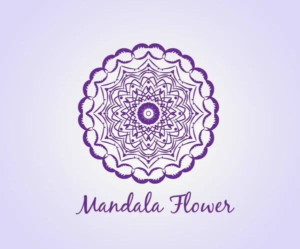 マンダラ蓮の花インドの装飾抽象的なタトゥーグラフィックロゴデザインベクトルアイコンウェブ画像テンプレート — ストックベクタ