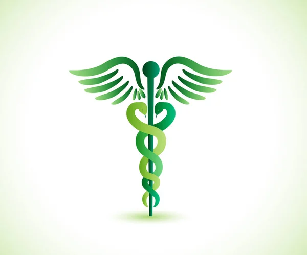 Symbole Médical Alternatif Caducée Avec Serpents Concept Médecine Alternative Utilisation — Image vectorielle