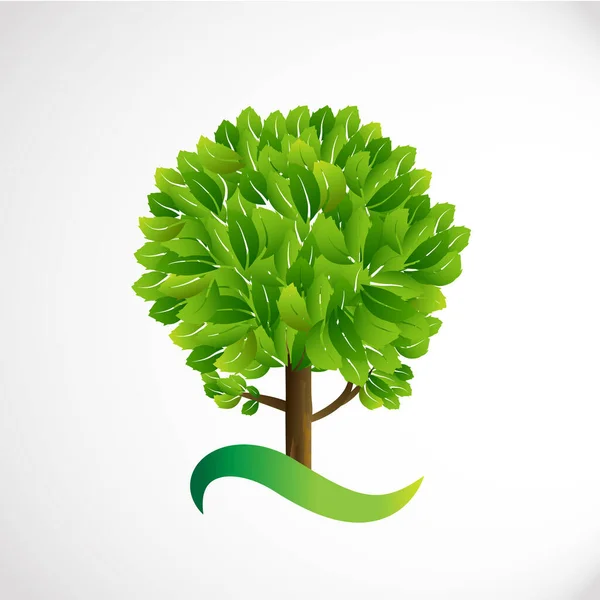 Árbol Símbolo Vida Logotipo Icono Vector Web Diseño Imagen — Vector de stock