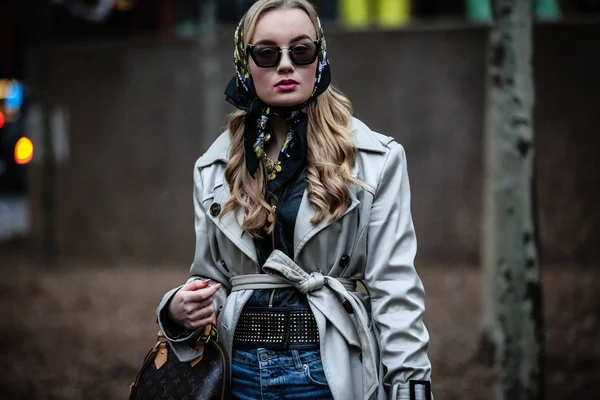 Londres Fashion Week Streetsytle 1 7 Febbraio 2019 — Fotografia de Stock