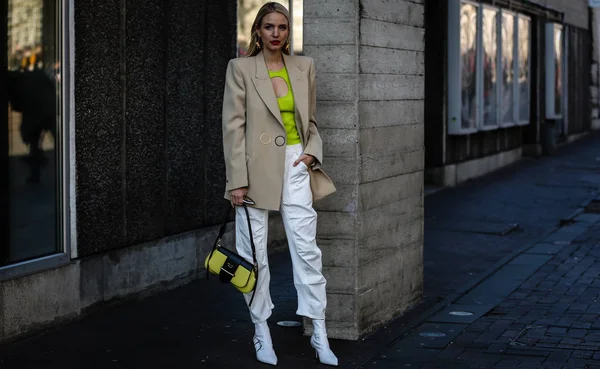 Londres Semana de la Moda Streetsytle 1 7 Febbraio 2019 — Foto de Stock