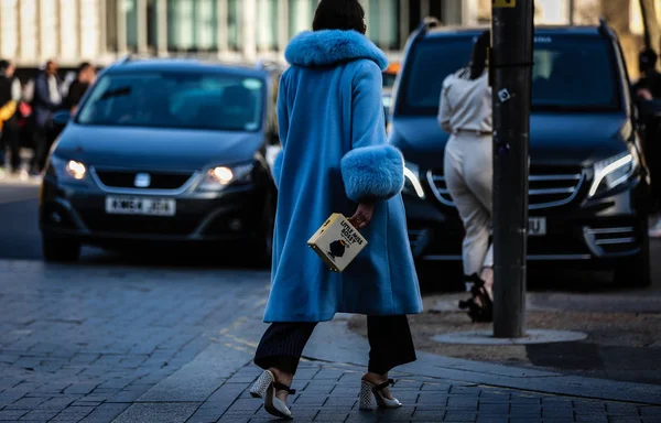 London Fashion Week Streetsytle 1 7 февраля 2019 — стоковое фото