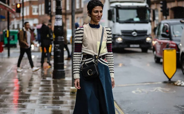 London Fashion Week Streetsytle 18 Febbraio 2019 — Stock Fotó