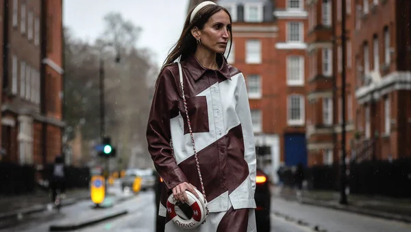 London Fashion Week Streetsytle 18 Febbraio 2019 — Stock Fotó