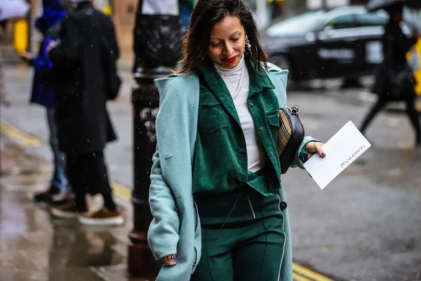 London fashion week streetsytle 18 febbraio 2019 — Stockfoto