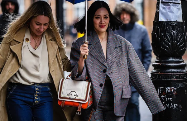 London Fashion Week Streetsytle 18 Febbraio 2019 — Zdjęcie stockowe