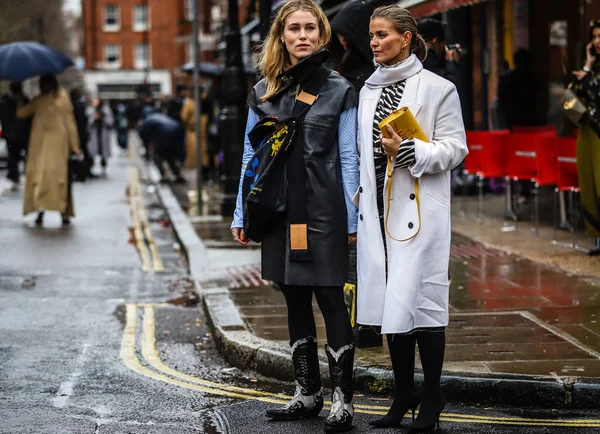 London Fashion Week Streetsytle 18 февраля 2019 — стоковое фото