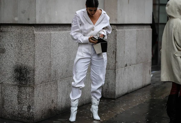 London Fashion Week Streetsytle 18 Febbraio 2019 — стокове фото