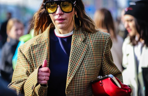 Tydzień mody w Mediolanie 20 Febbraio 2019 — Zdjęcie stockowe