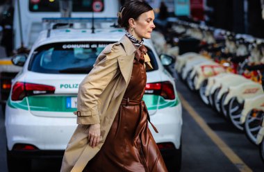Milano Fashion Week Streetstyle 21 Febbraio 2019 clipart
