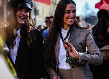 Sokak Tarzı, Sonbahar Kış 2019, Paris Moda Haftası, Fransa - 26 