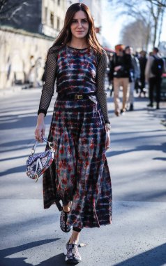Street Style, Fall Winter 2019, Paris Fashion Week, France - 26  clipart
