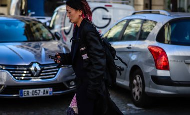 Sokak Tarzı, Sonbahar Kış 2019, Paris Moda Haftası, Fransa - 26 