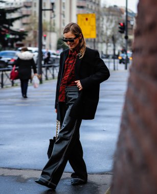 Sokak Tarzı, Sonbahar Kış 2019, Paris Moda Haftası, Fransa - 01 