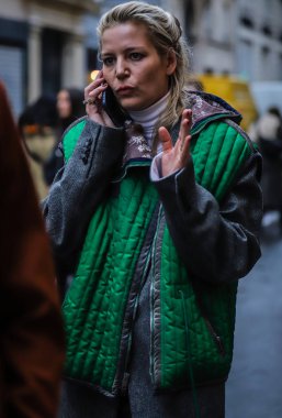 Sokak Tarzı, Sonbahar Kış 2019, Paris Moda Haftası, Fransa - 01 