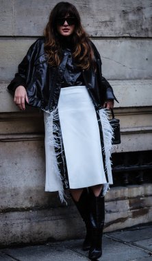 Sokak Tarzı, Sonbahar Kış 2019, Paris Moda Haftası, Fransa - 02 