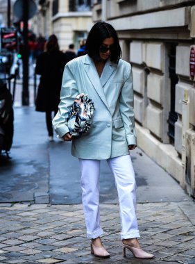 Sokak Tarzı, Sonbahar Kış 2019, Paris Moda Haftası, Fransa - 02 