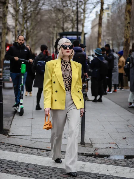 Paris Fashion Week Streetstyle 2 Marzo 2019 — Zdjęcie stockowe