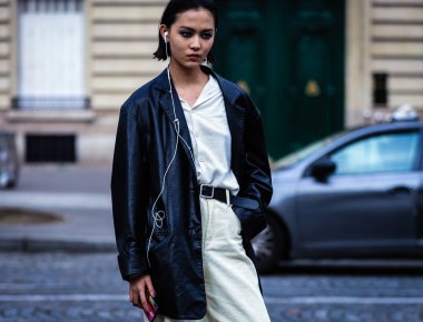 Sokak Tarzı, Sonbahar Kış 2019, Paris Moda Haftası, Fransa - 02 