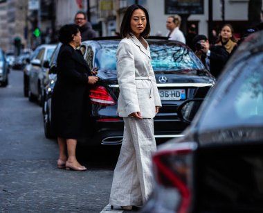 Sokak Tarzı, Sonbahar Kış 2019, Paris Moda Haftası, Fransa - 02 