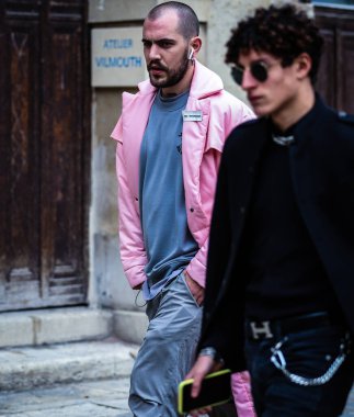 Sokak Tarzı, Sonbahar Kış 2019, Paris Moda Haftası, Fransa - 03 