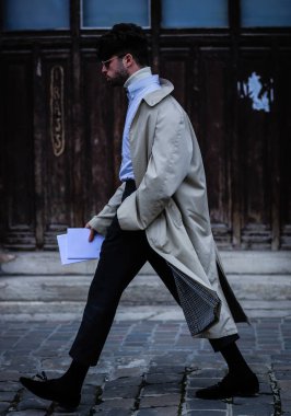 Sokak Tarzı, Sonbahar Kış 2019, Paris Moda Haftası, Fransa - 03 