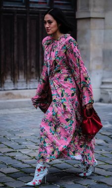 Sokak Tarzı, Sonbahar Kış 2019, Paris Moda Haftası, Fransa - 03 