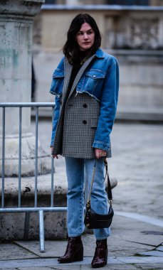 Sokak Tarzı, Sonbahar Kış 2019, Paris Moda Haftası, Fransa - 03 