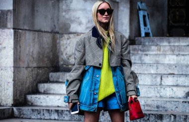 Sokak Tarzı, Sonbahar Kış 2019, Paris Moda Haftası, Fransa - 04 