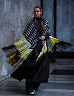 Sokak Tarzı, Sonbahar Kış 2019, Paris Moda Haftası, Fransa - 04 