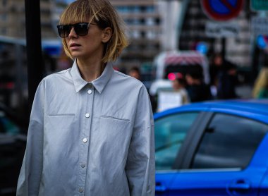 Sokak Tarzı, Sonbahar Kış 2019, Paris Moda Haftası, Fransa - 04 