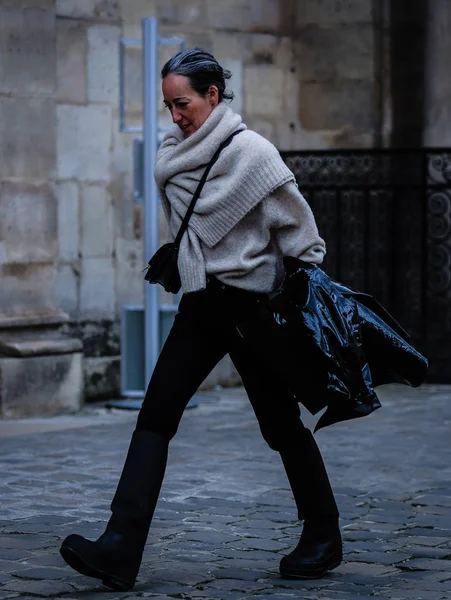 Street Style, Fall Winter 2019, Paris Fashion Week, Francie - 03 — Stock fotografie