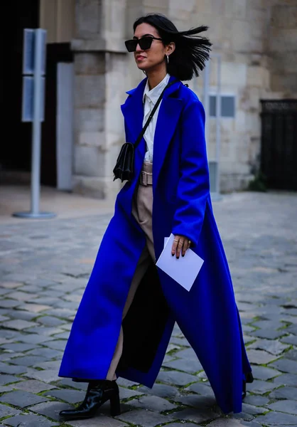 Street Style, Otoño Invierno 2019, Paris Fashion Week, Francia - 03 — Foto de Stock