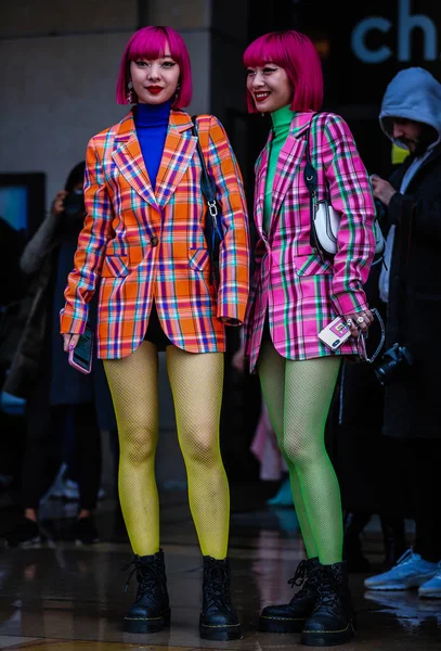 Street Style, høsten 2019, Paris Fashion Week, Frankrike - 04 – stockfoto