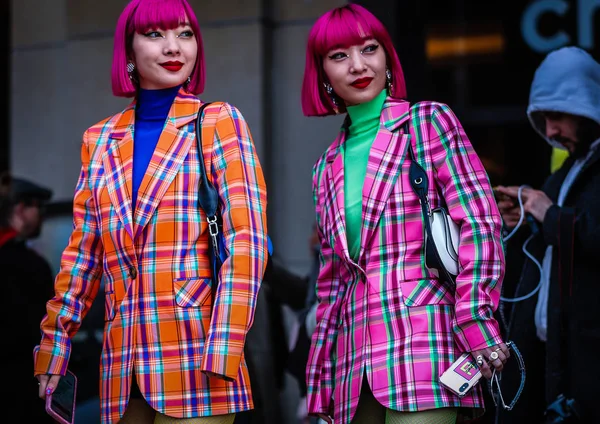 Street Style, høsten 2019, Paris Fashion Week, Frankrike - 04 – stockfoto