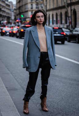 Sokak Tarzı, Sonbahar Kış 2019, Paris Moda Haftası, Fransa - 28 