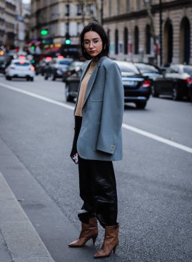 Sokak Tarzı, Sonbahar Kış 2019, Paris Moda Haftası, Fransa - 28 